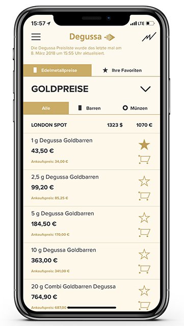 degussa app preise