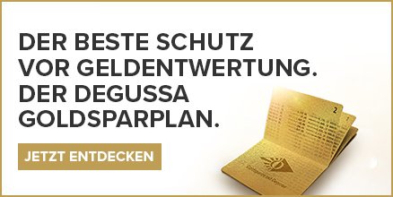 Degussa Goldsparplan Werbung