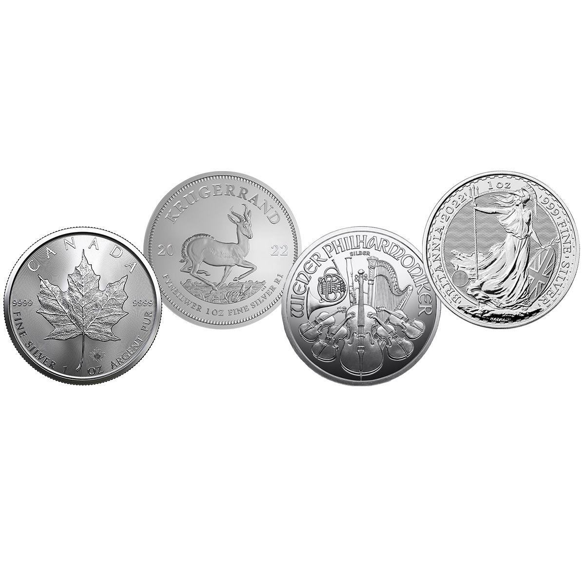 Silbermünzen über Degussa
