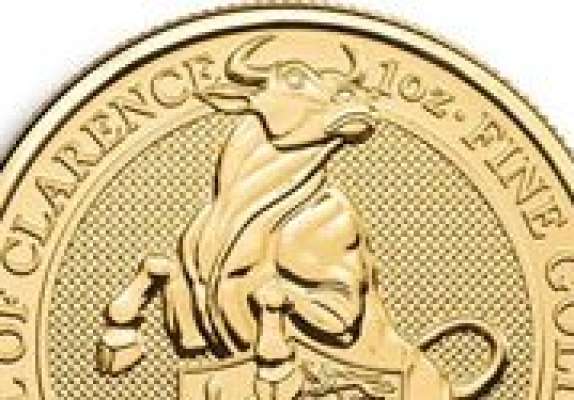 1 oz Queen’s Beasts 2018 Black Bull Goldmünze
