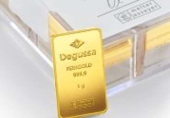 50 Gramm Degussa Combicube Goldbarren