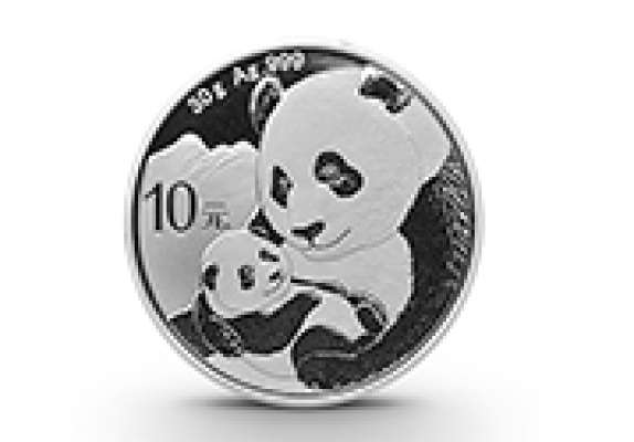 China 30 gramm Panda Silbermünze 2019