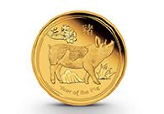 1 oz Lunar II Schwein 2019 Goldmünze