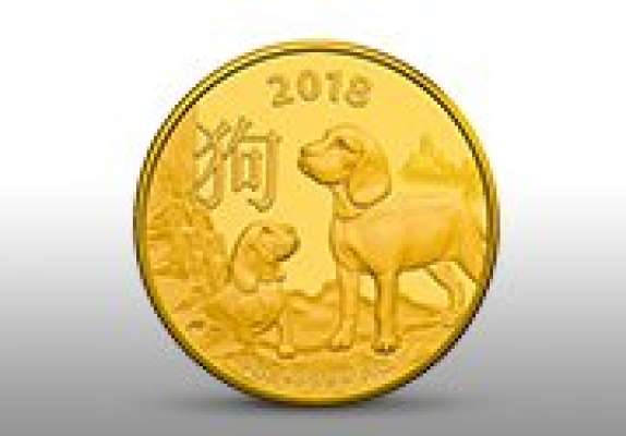 1 oz Lunar RAM Hund 2018 Goldmünze