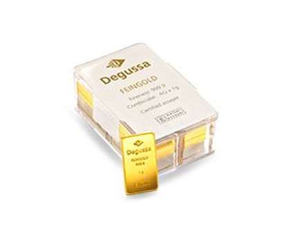 Der neue 40 g Degussa Combicube Goldbarren